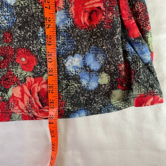 Almost Famous Girl's Size L Floral Dress Red Pink Blue Short Sleeves Tie Back - Picture 8 of 11